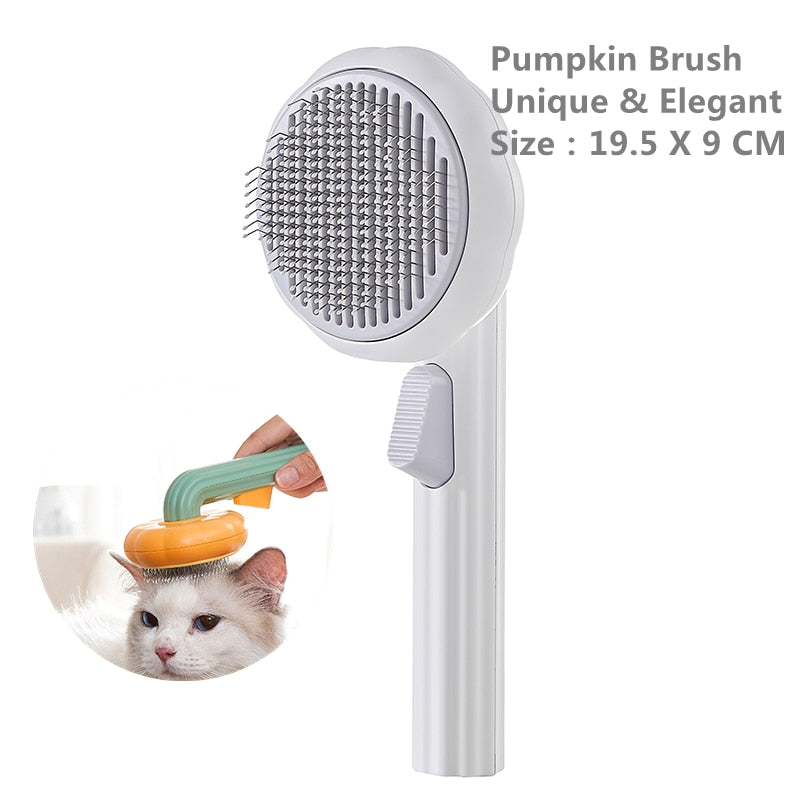 Pumpkin Self-Cleaning Dog & Cat Slicker Brush