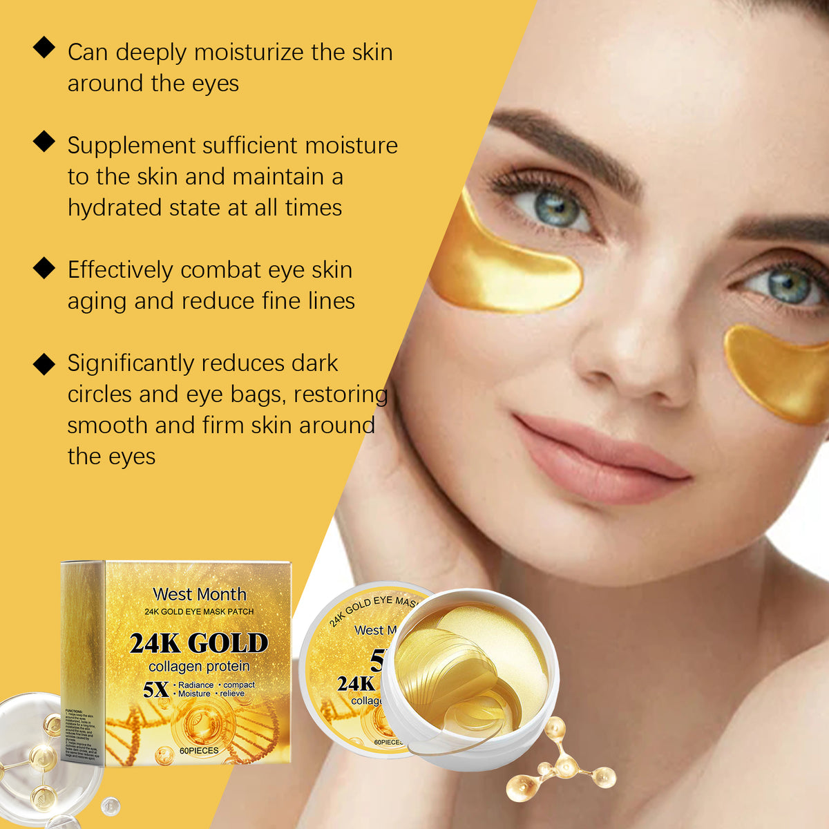 West&Month 24K Gold Under-Eye Mask