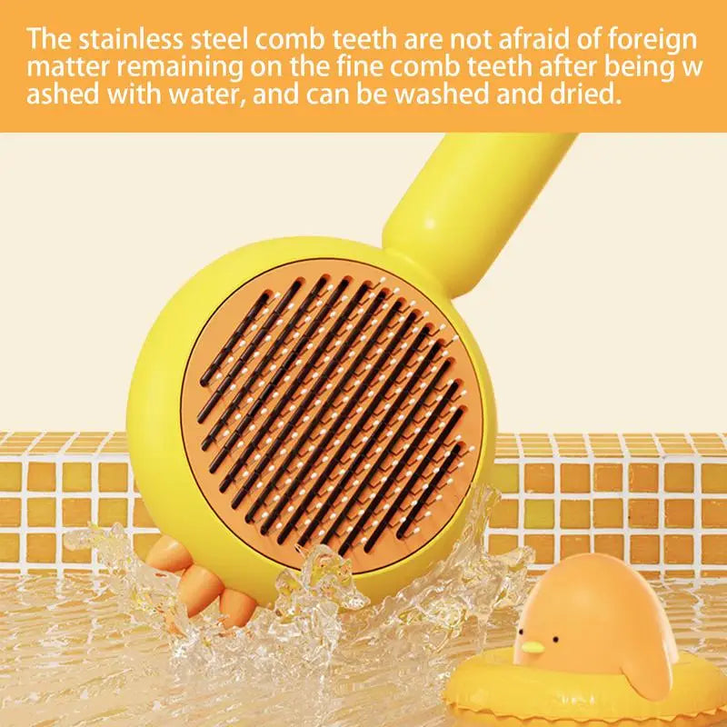 Self-Cleaning Stainless Steel Dog Comb