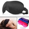 Black contoured sleep mask with strap and color options