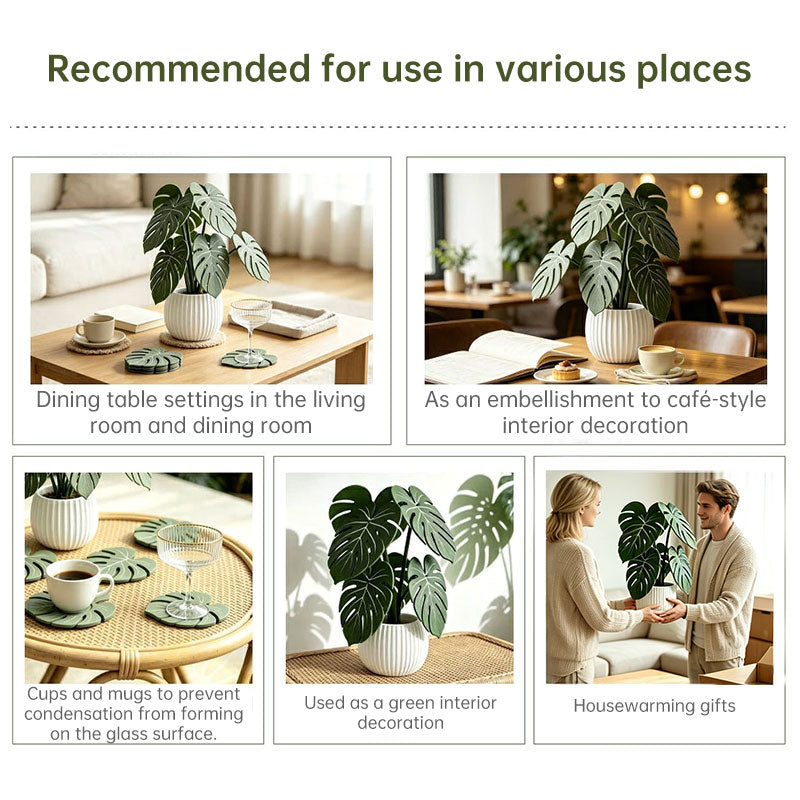 Monstera Leaf 3D Printed Drink Coasters