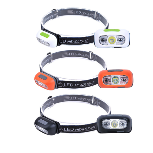 Sensor headlamps in several colors with adjustable straps