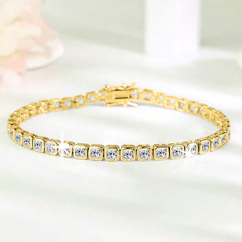 3mm Square Zircon Bracelet