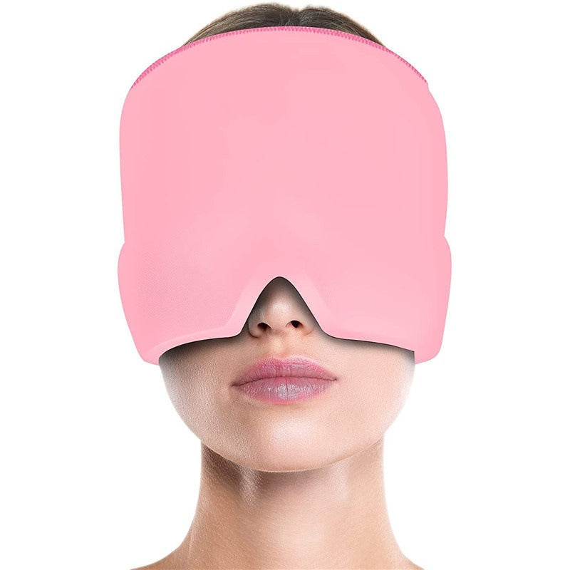 Pink stretch gel head and eye cover