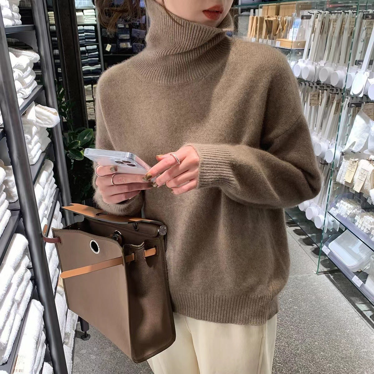 Women's Loose High Neck Winter Sweater