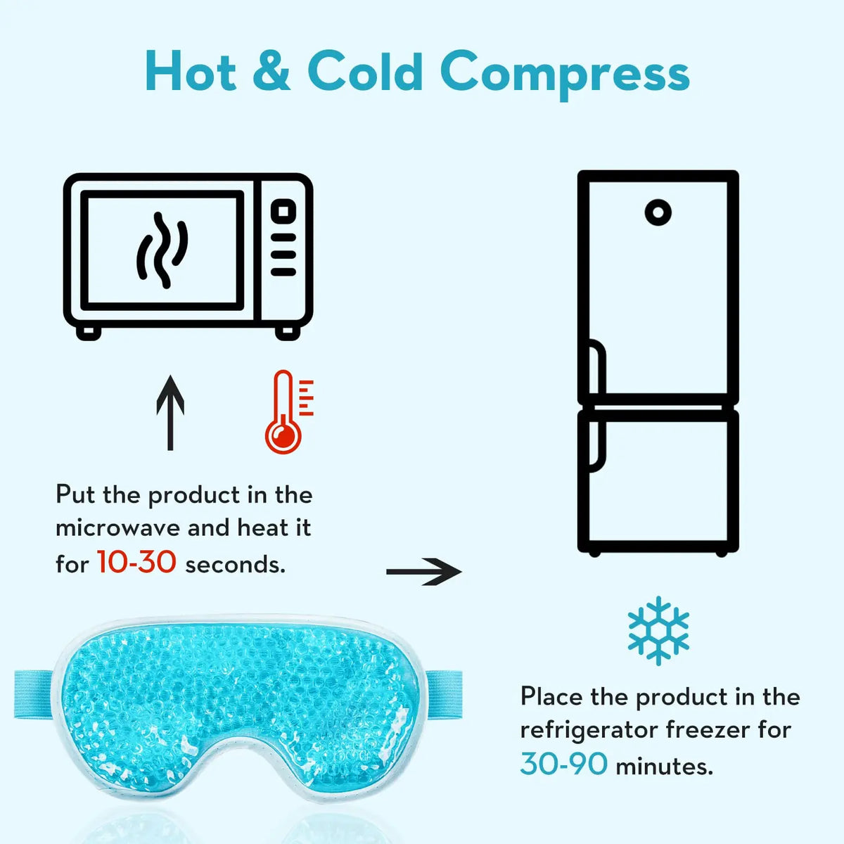 Reusable Gel Bead Cooling Eye Mask