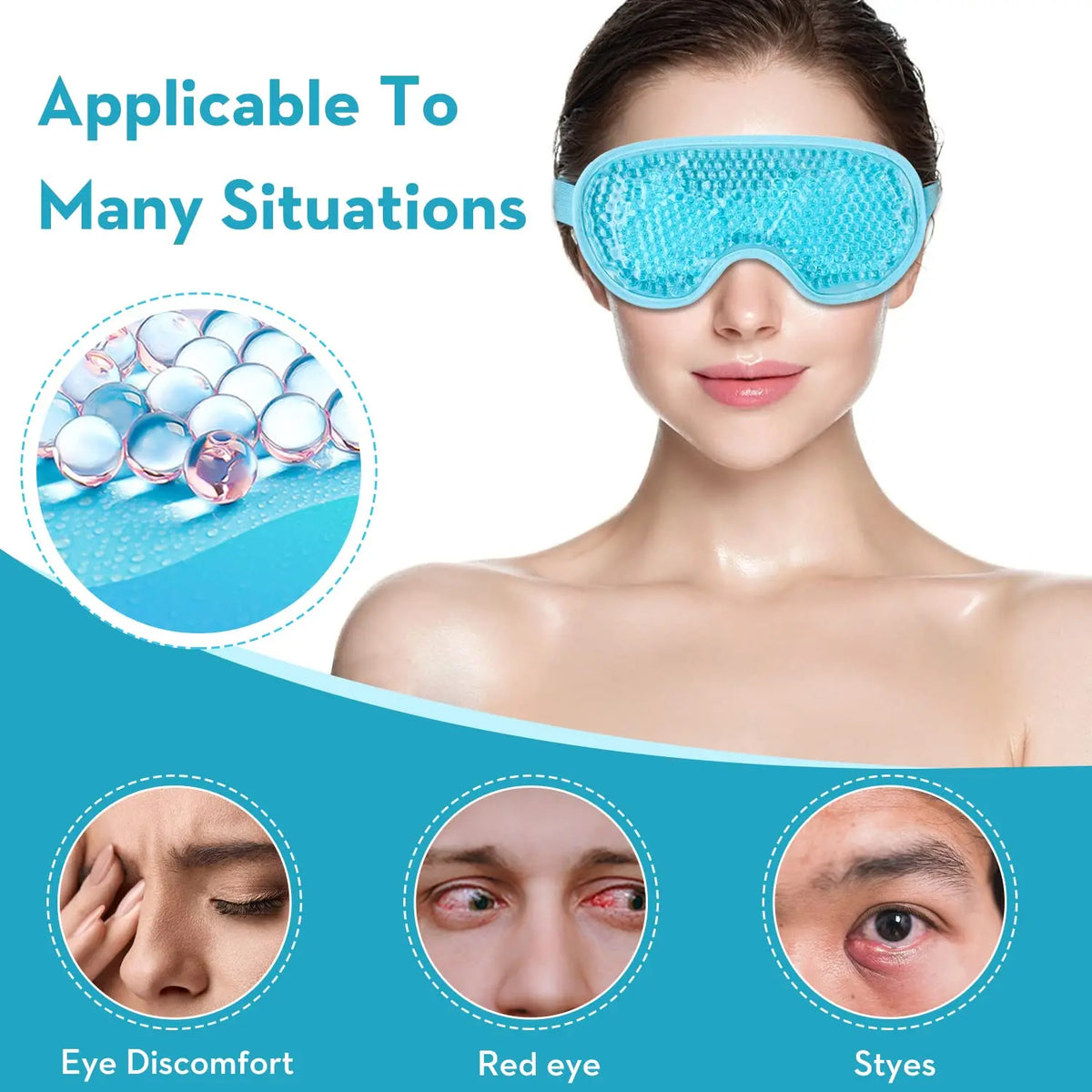 Reusable Gel Bead Cooling Eye Mask