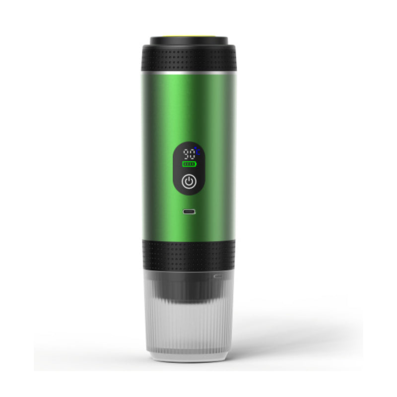 Green portable espresso machine