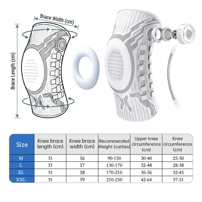 Adjustable Dial Knee Brace with Patella Gel Pad