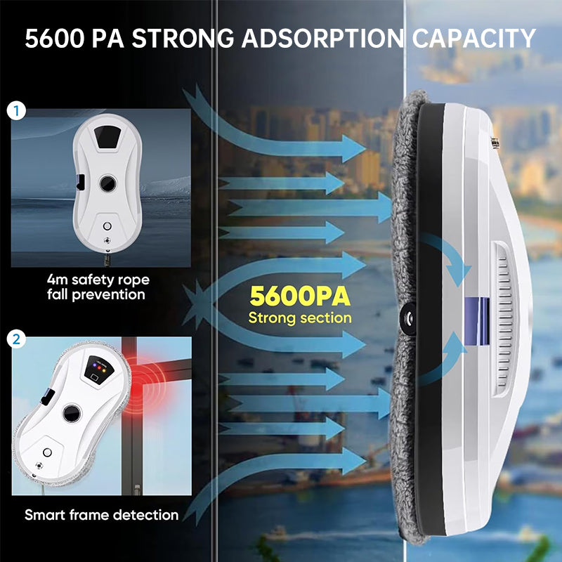5600Pa Window Cleaning Robot with Remote