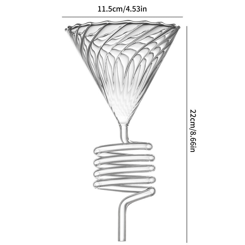 Spiral Cooling Pour-Over Coffee Filter Holder