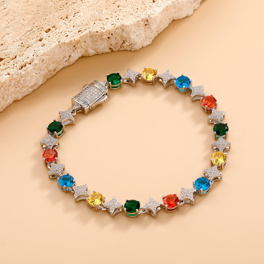 Zirconia Star Necklace & Tennis Chain Jewelry