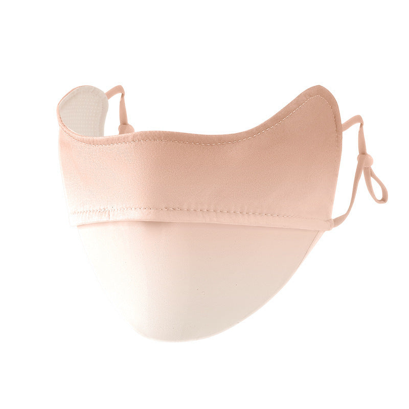 Peach lower-face mask with ear loops