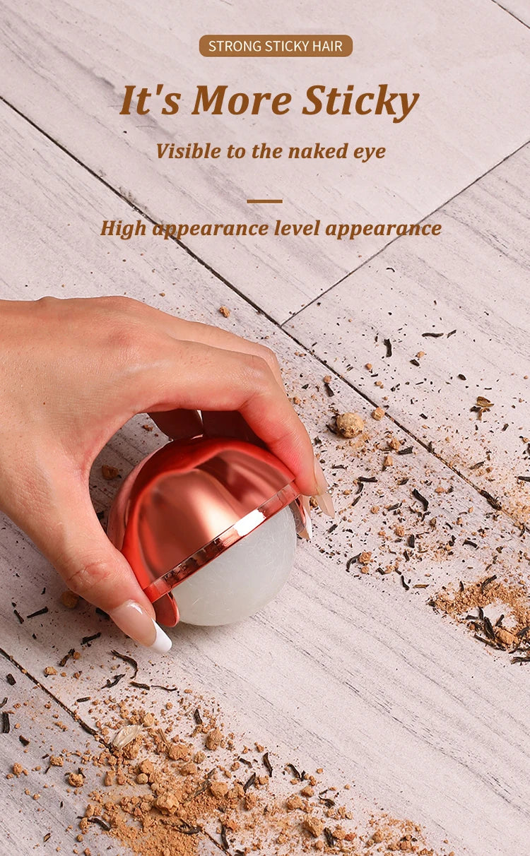 Small reusable hair remover rolled across textured fabric