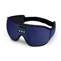 Navy Bluetooth sleep mask with control buttons