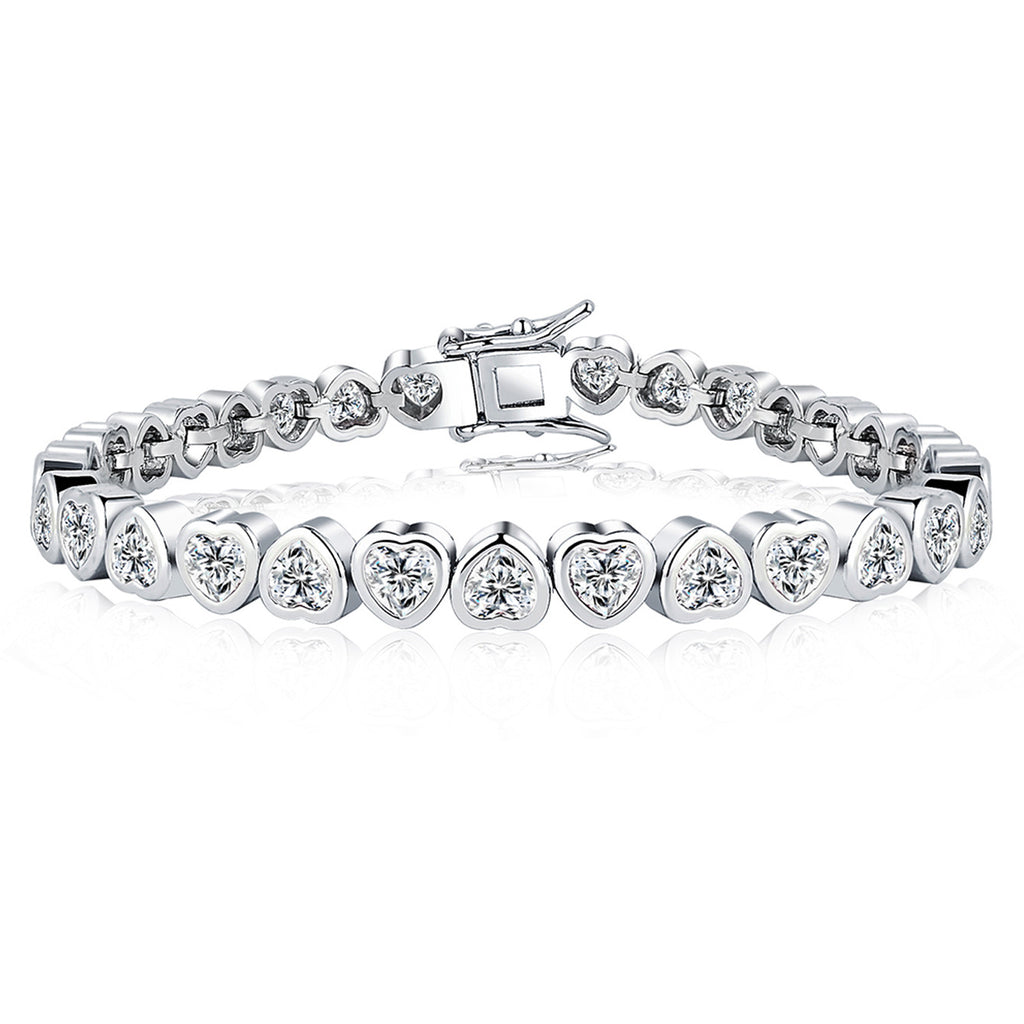 Heart-Shaped Zirconia Bracelet