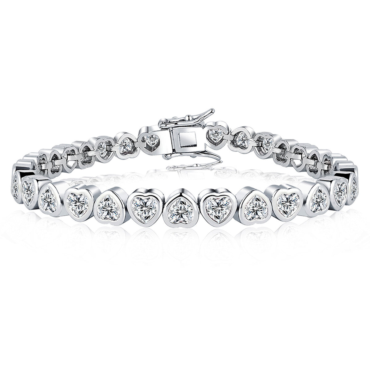 Heart-Shaped Zirconia Bracelet
