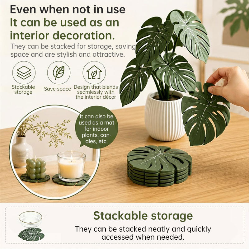 Monstera Leaf 3D Printed Drink Coasters