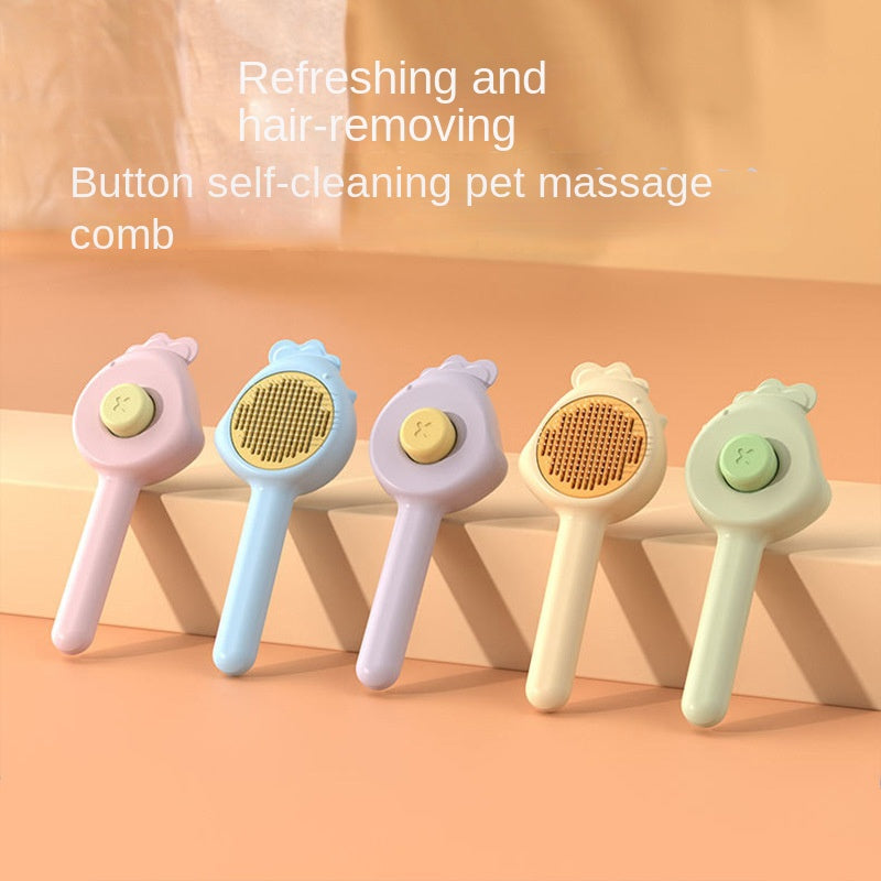 Self-Cleaning Pet Grooming Comb