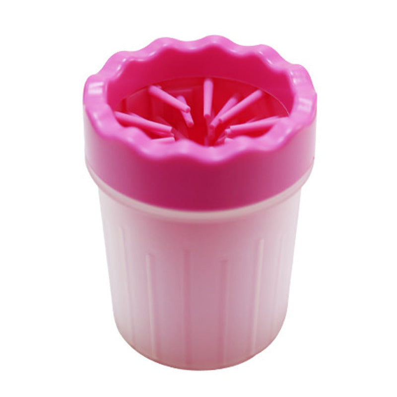 Portable Pet Paw Cleaning Cup with Silicone Brush