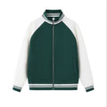 Contrast Stand Collar Zip Jacket