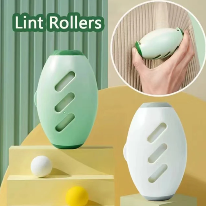 Compact reusable lint rollers in pastel colors