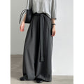 Women's Belted Pleated Wide Leg Trousers