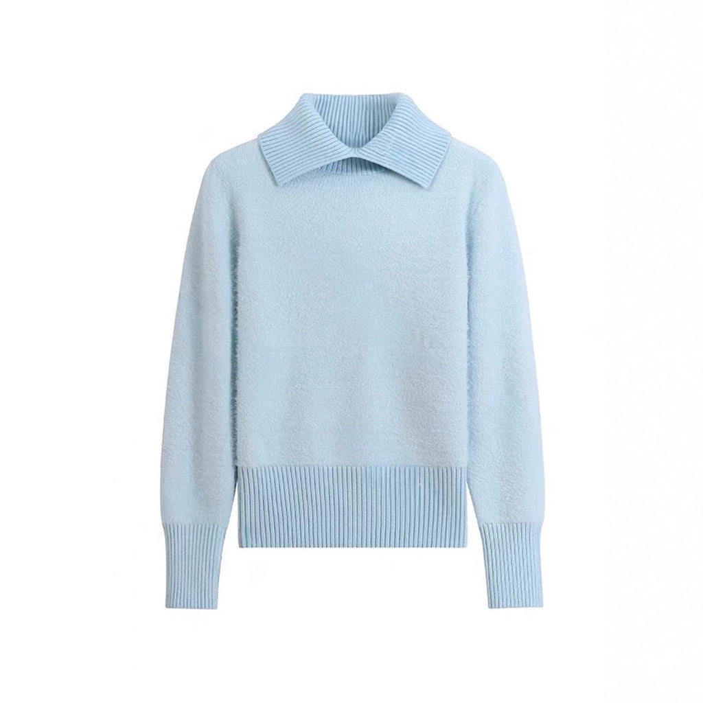 Women's Collared Winter Knit Sweater