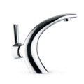 Curved chrome single-lever basin faucet