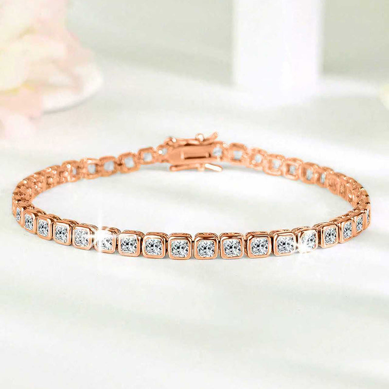 3mm Square Zircon Bracelet