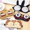 Padded cartoon sleep masks in several animal designs