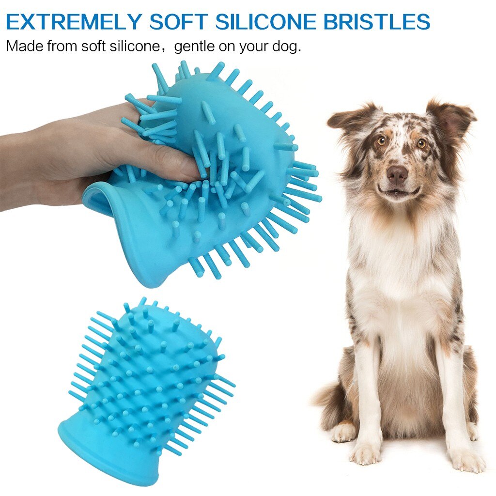 Dog Paw Cleaning Cup with Brush