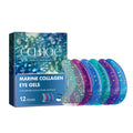 Blue eye gel patch packaging with colorful patches