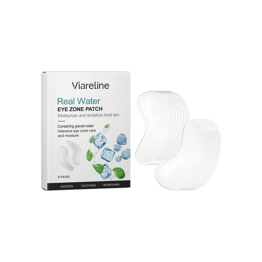 White facial mask pads beside pale product packet