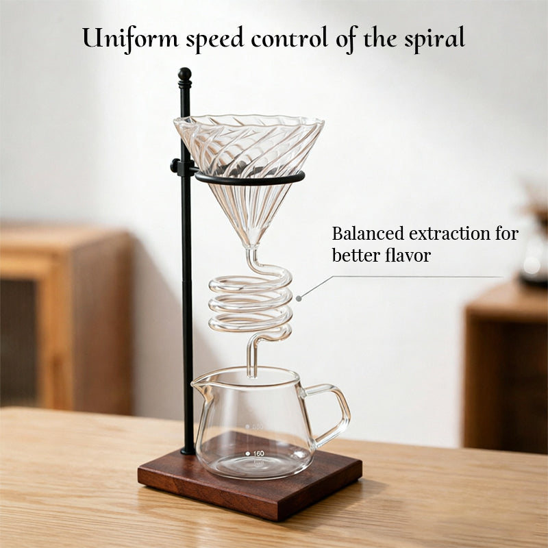 Spiral Cooling Pour-Over Coffee Filter Holder