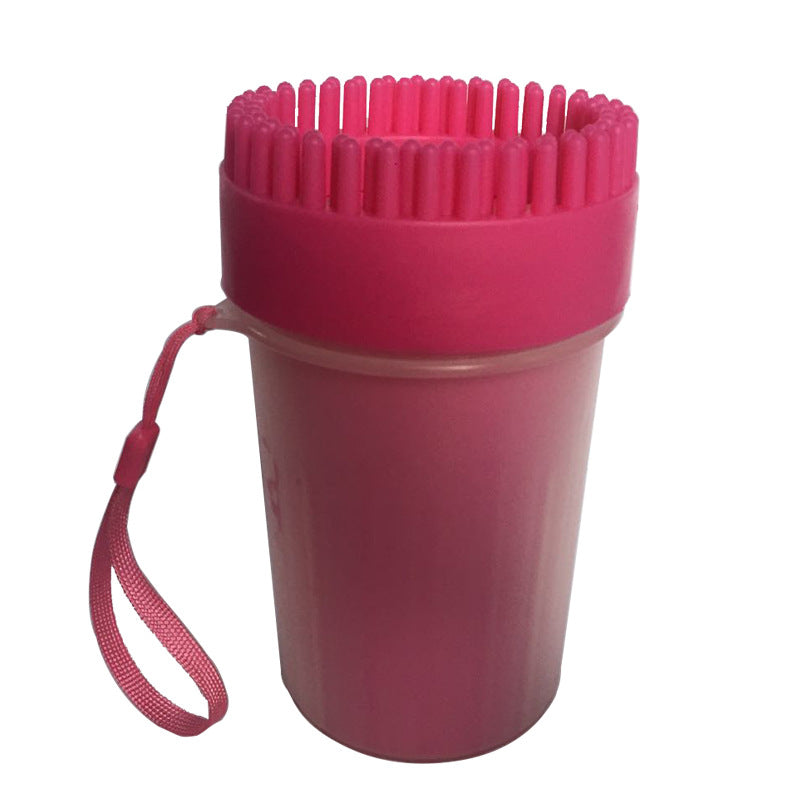 Portable Pet Paw Cleaning Cup with Silicone Brush