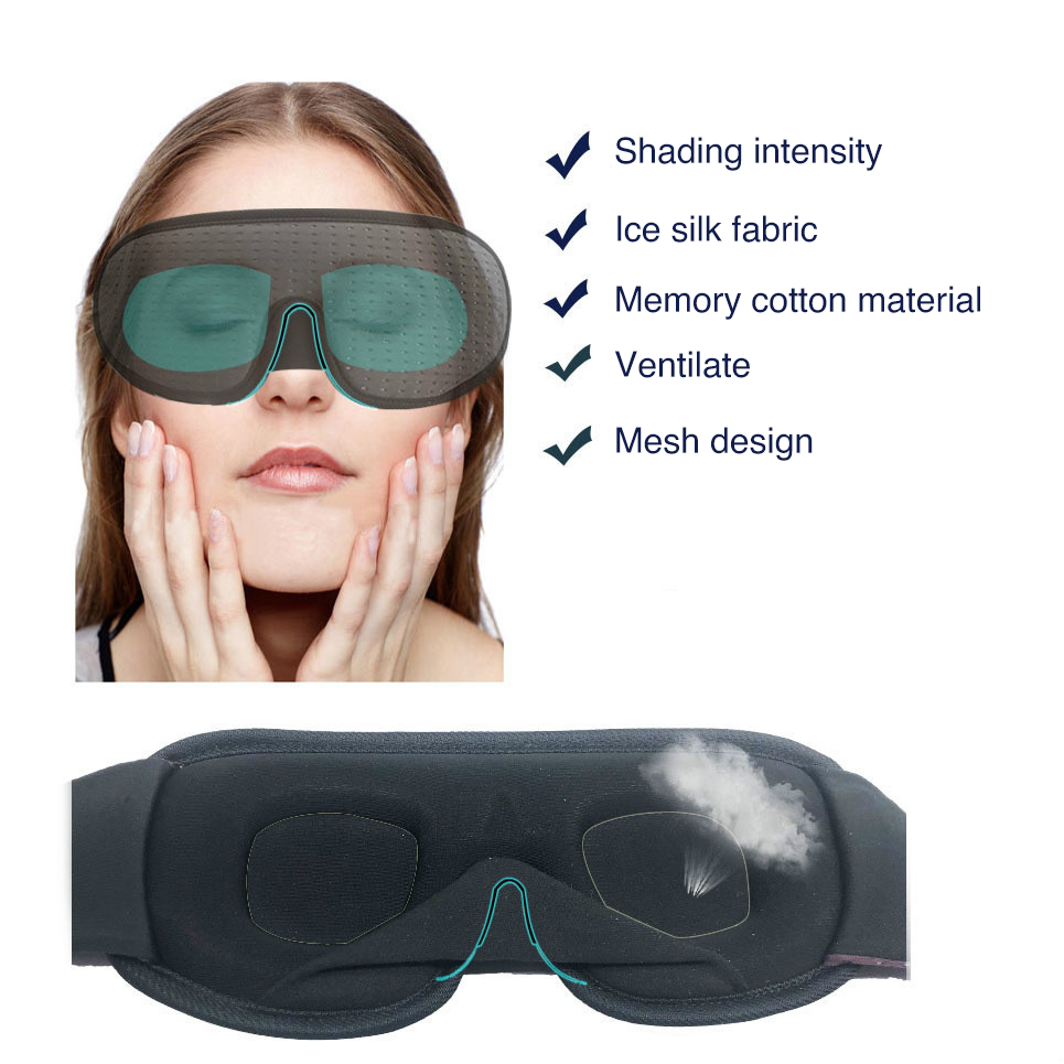 3D Memory Foam Sleep Mask with Adjustable Strap
