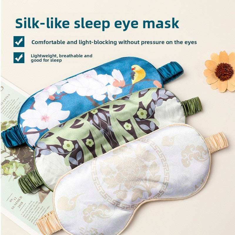 Printed satin-style sleep masks in several patterns
