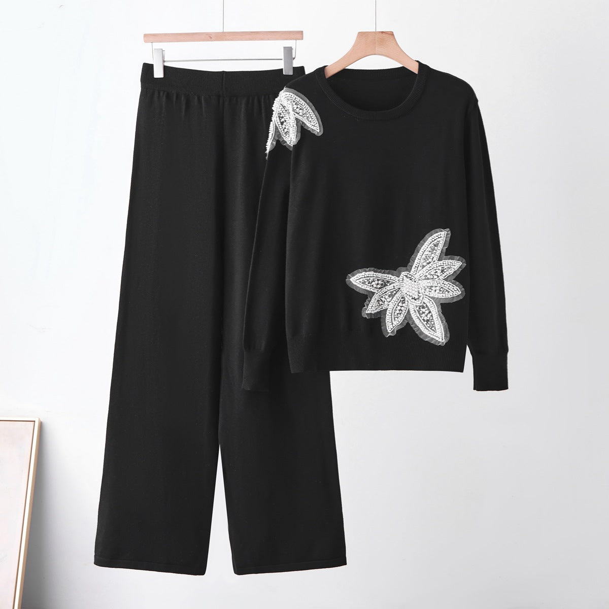 Butterfly Round Neck Sweater Set