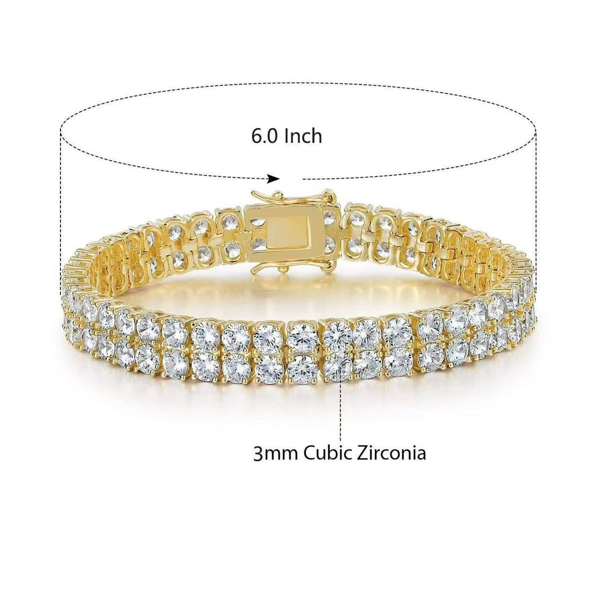 Single & Double Row CZ Tennis Bracelet