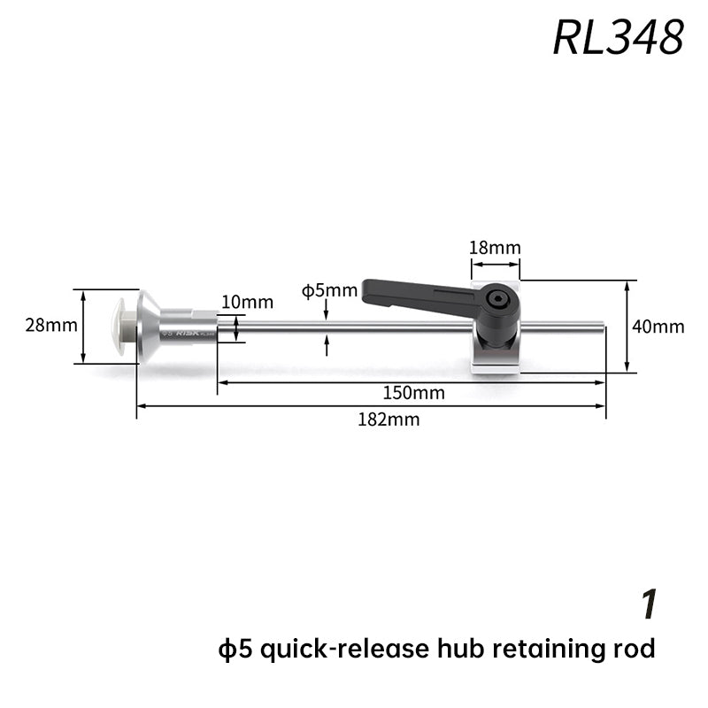 Dimension diagram of bicycle wheel repair axle rod