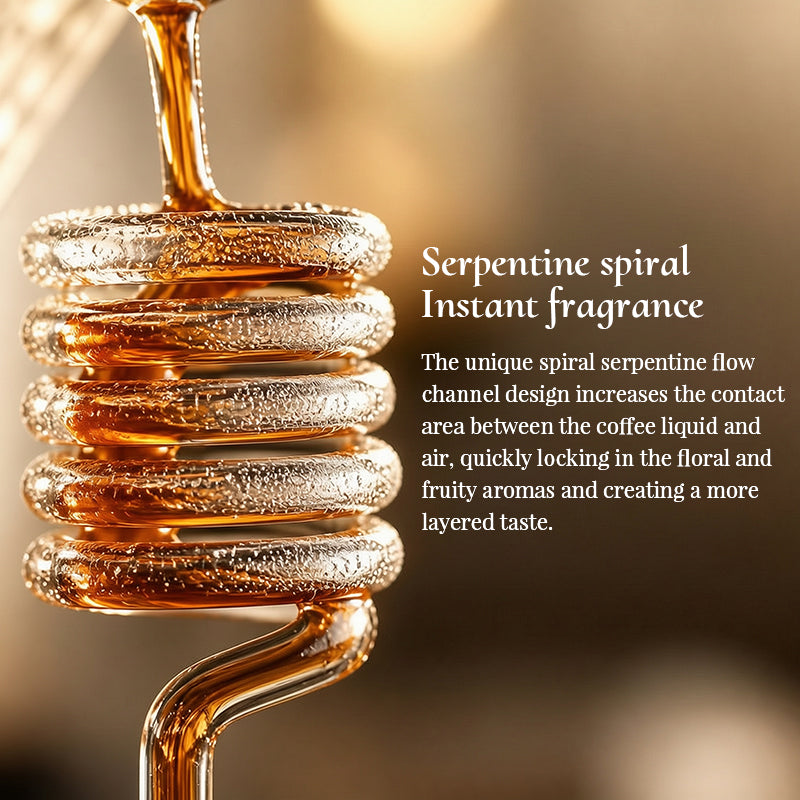 Spiral Cooling Pour-Over Coffee Filter Holder