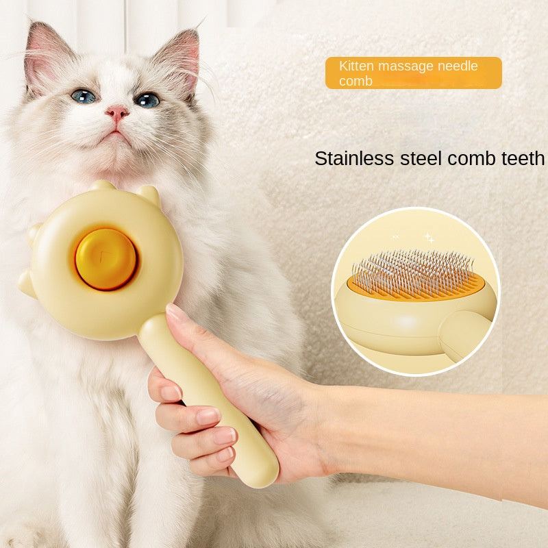 Self-Cleaning Pet Grooming Comb