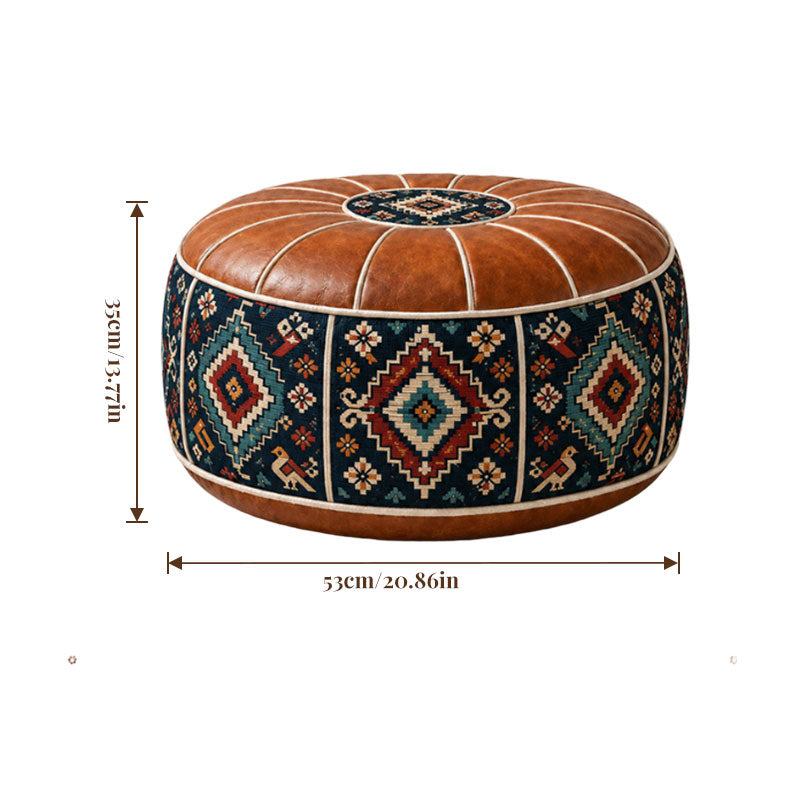 Stuffable Ottoman Pouf with PU Cover