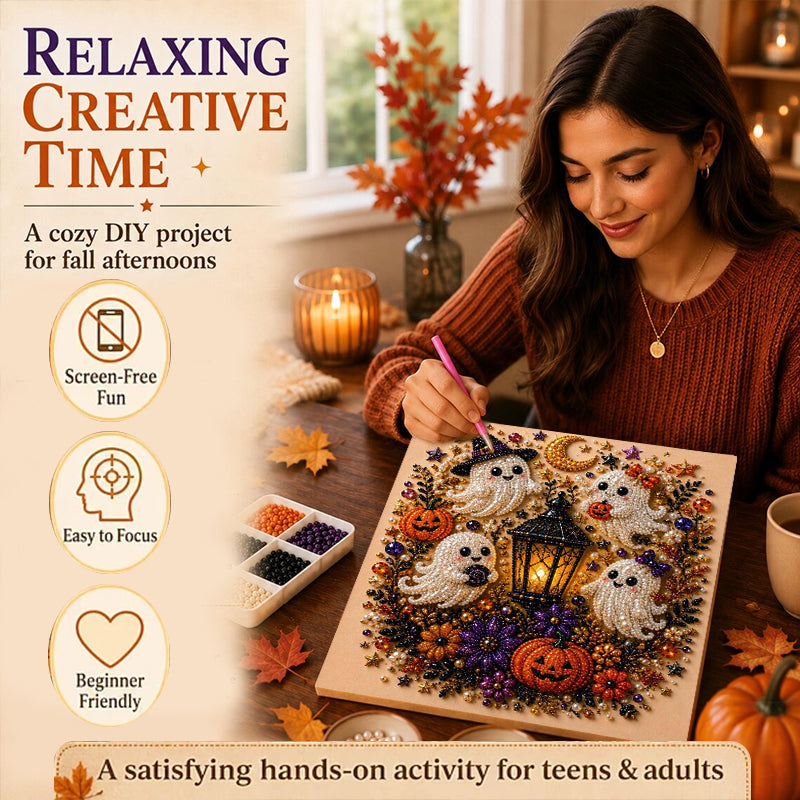 Spooky Ghost Diamond Painting Kit