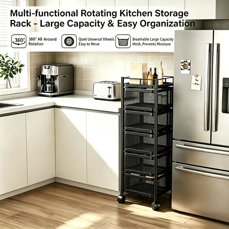 94cm Rotating Kitchen Storage Rack