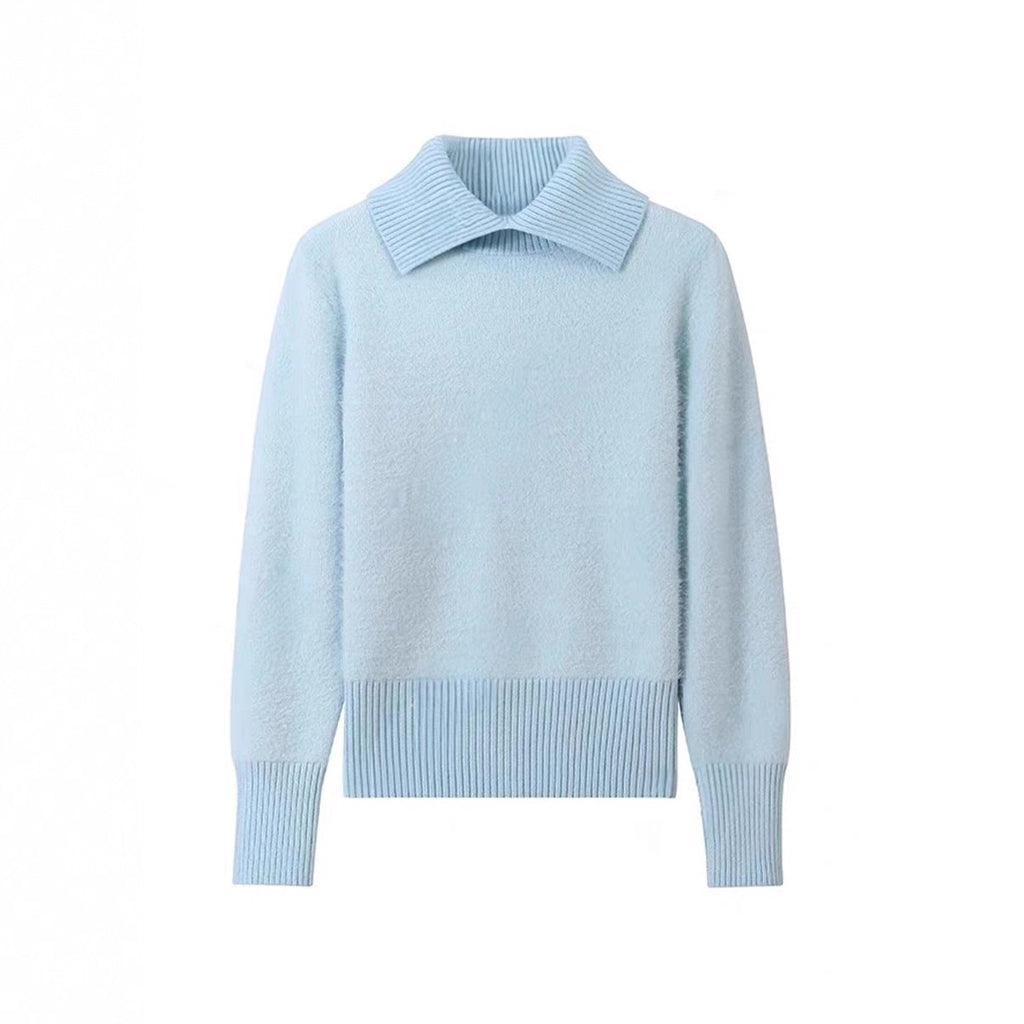 Women's Collared Winter Knit Sweater