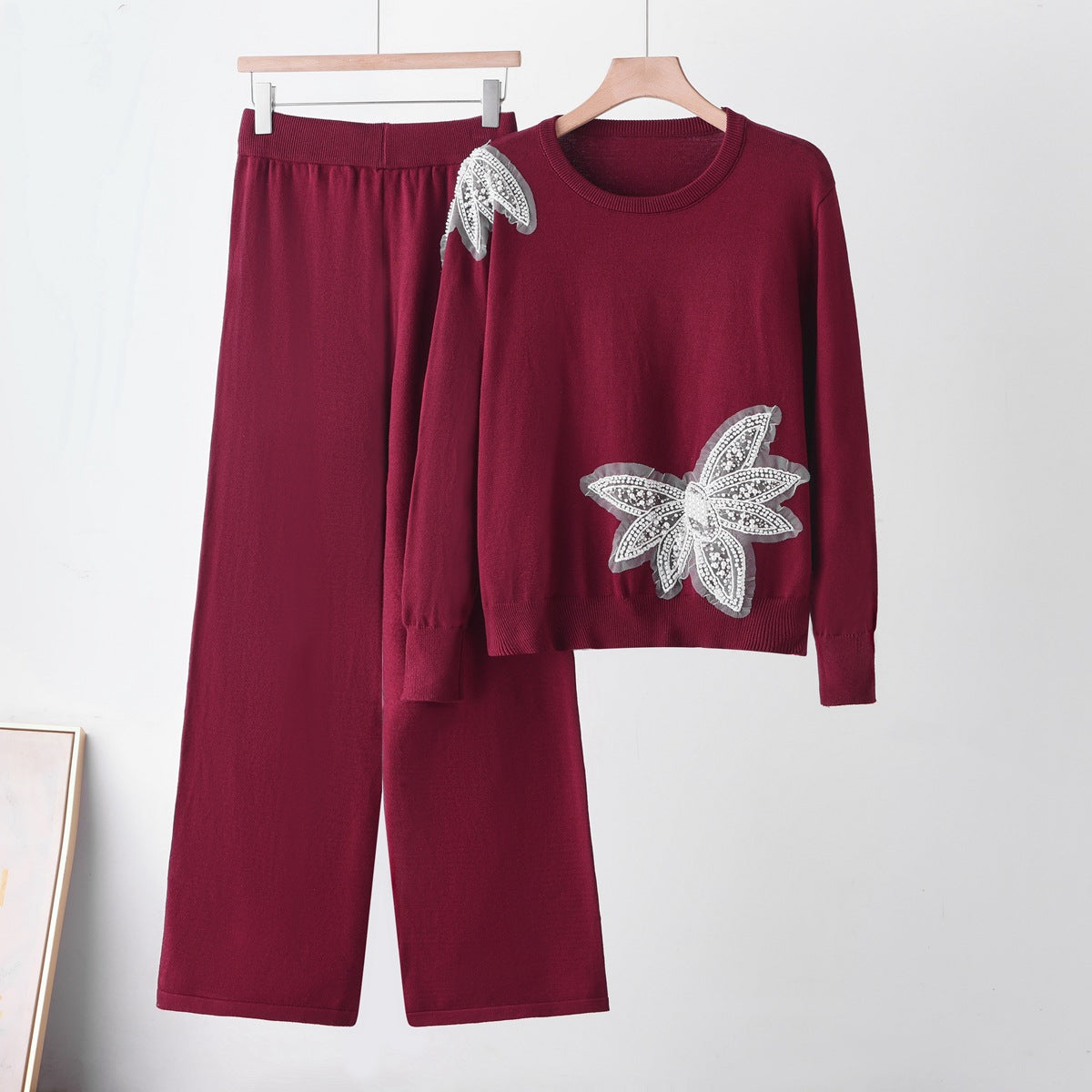 Butterfly Round Neck Sweater Set