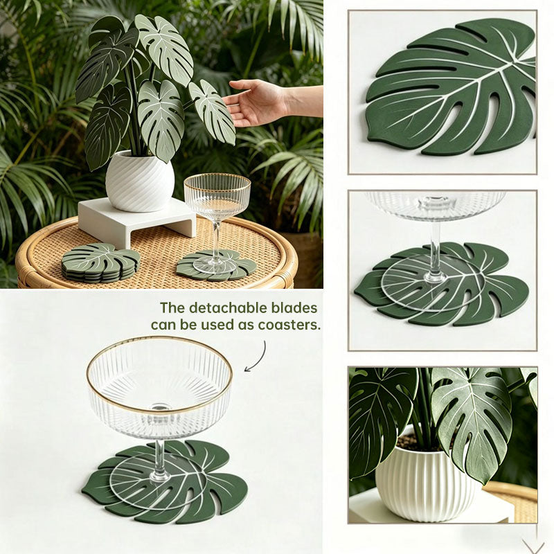 Monstera Leaf 3D Printed Drink Coasters