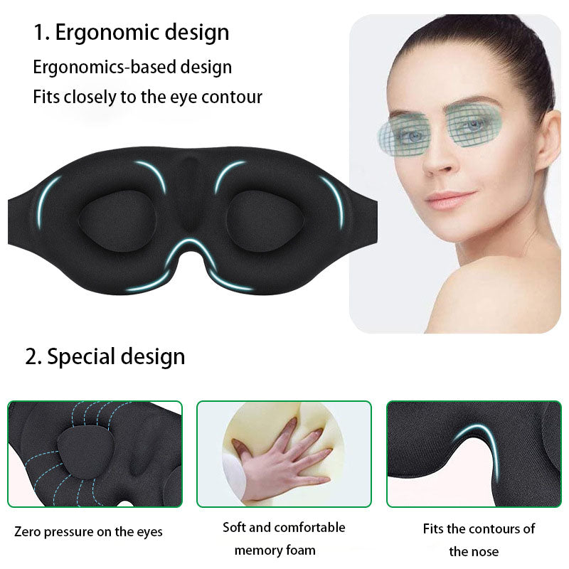 3D Memory Foam Blackout Sleep Mask
